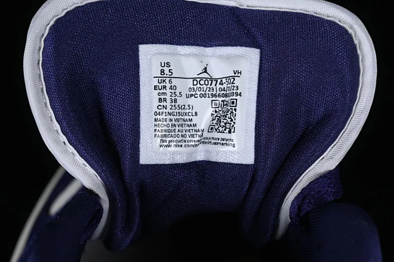 All categories Air Jordan Jordan series basketball shoes Air Jordan 1 Low G version pure original Air Jordan 1 Low AJ1 Joe 1 white and purple cultural low-top casual sneakers DC0774-502